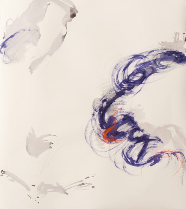 Margareta Leuthardt | Power | Chinese ink | oil pastels | graphite on handmade paper | H 85.5 x W 74.5 cm | frame H 123 x W 103 cm